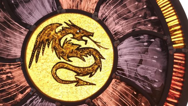 Celtic Fire - hand painted hanging panel - Image 5