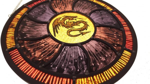 Celtic Fire - hand painted hanging panel - Image 4
