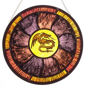 Celtic Fire - hand painted hanging panel