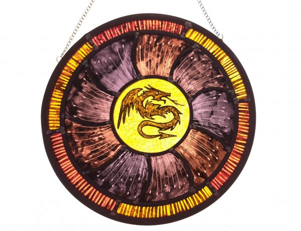 Celtic Fire - hand painted hanging panel